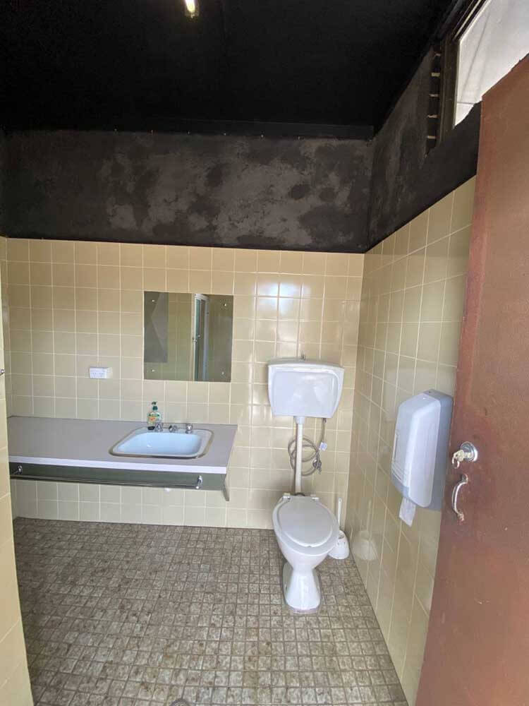 Ensuite sites 76 and 79 at Stawell Grampians Gate C&C Park, surrounded by trees.